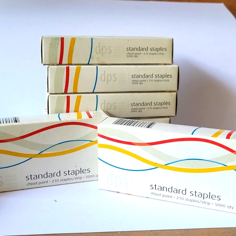 DPS 50,000 Staples, Standard 1/4 Inch Length and 210 Staples per Strip 7 boxs